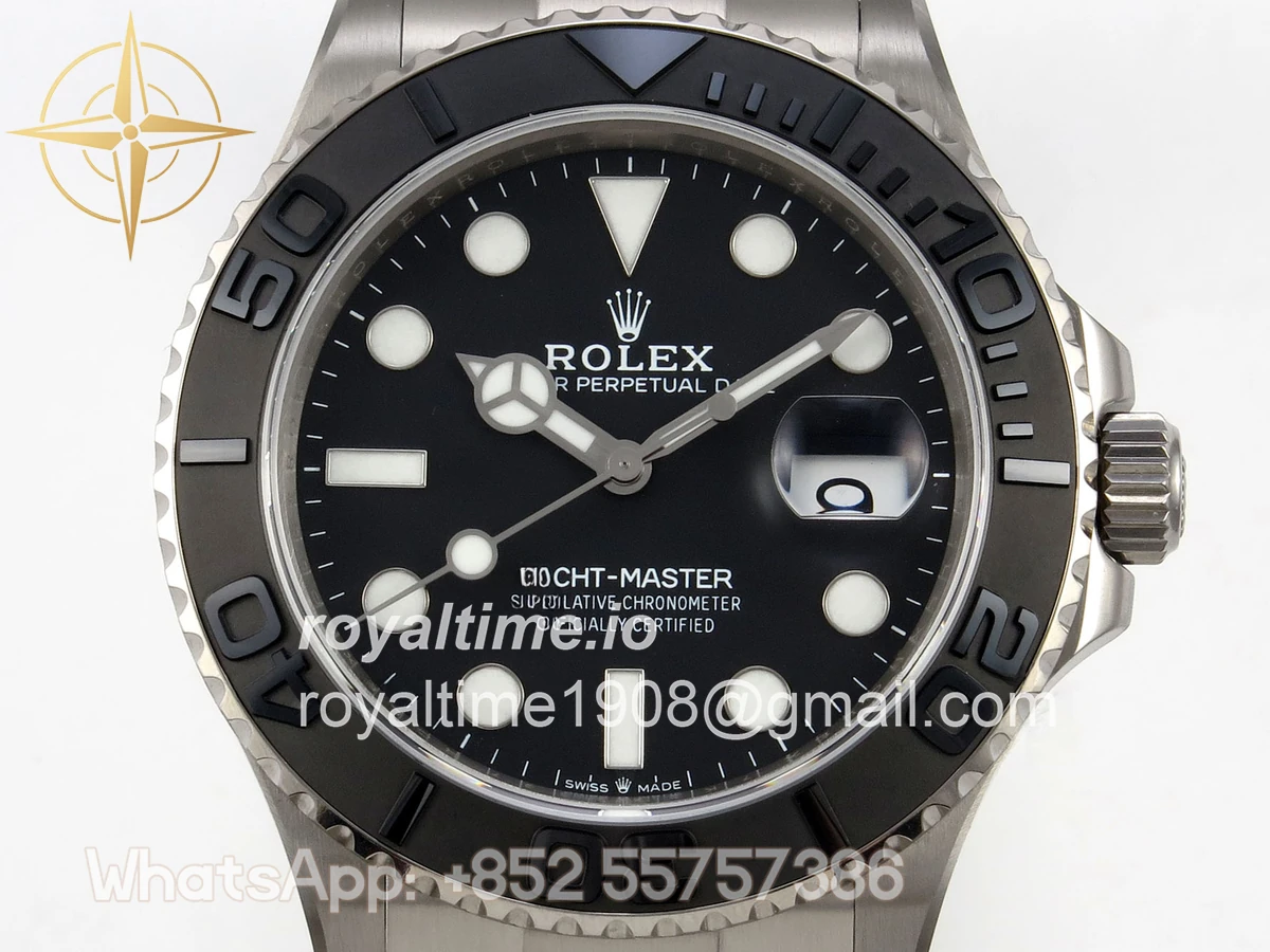 Rolex Yacht-Master 226627 Titanium QF Black Dial on Titanium Bracelet JH3235 V18 (Free Sprung) - Image 2