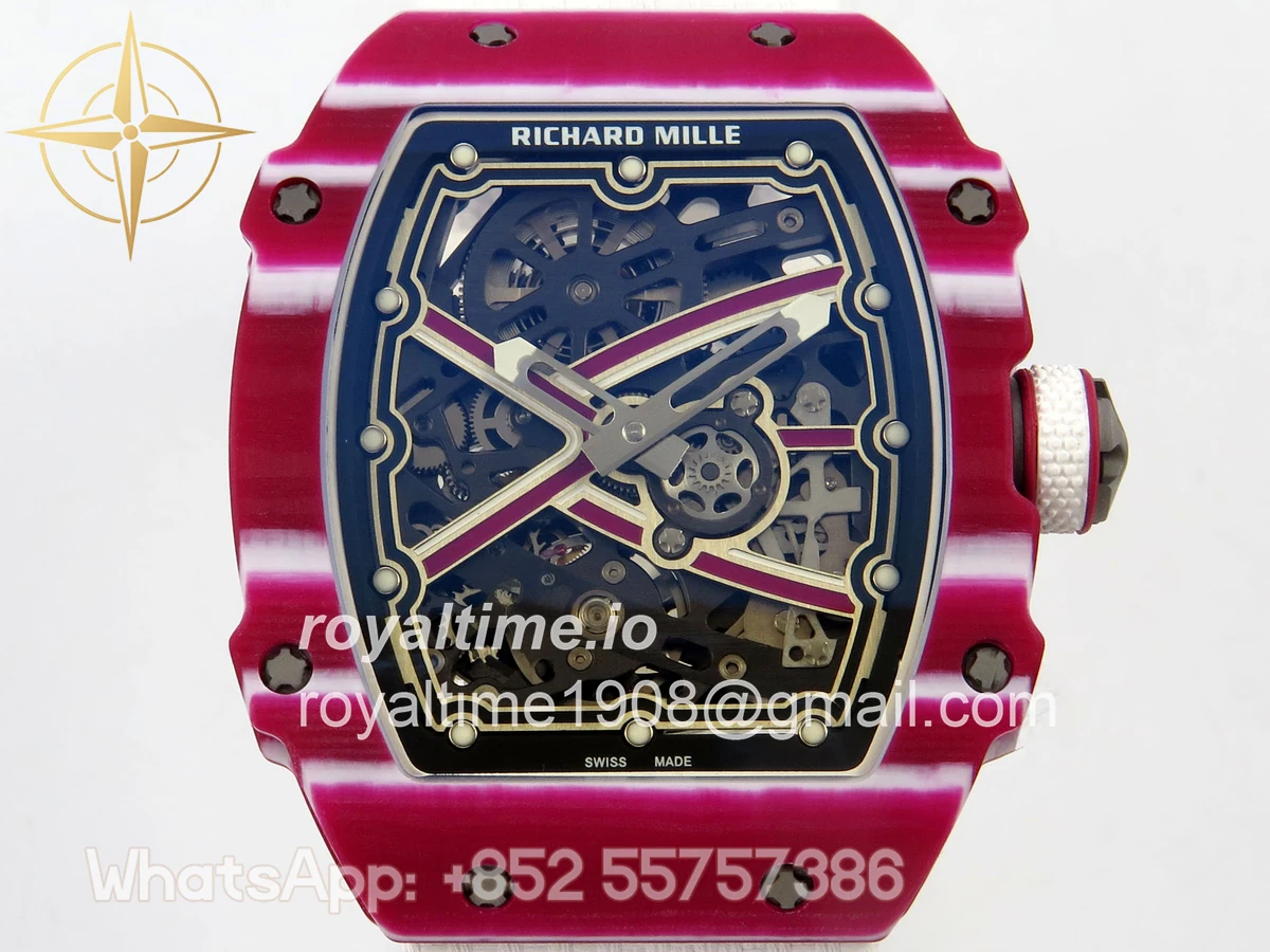 Richard Mille AVF RM67-02 Red NTPT Skeleton Dial on White Elastic strap CRMA7 V2 - Image 2