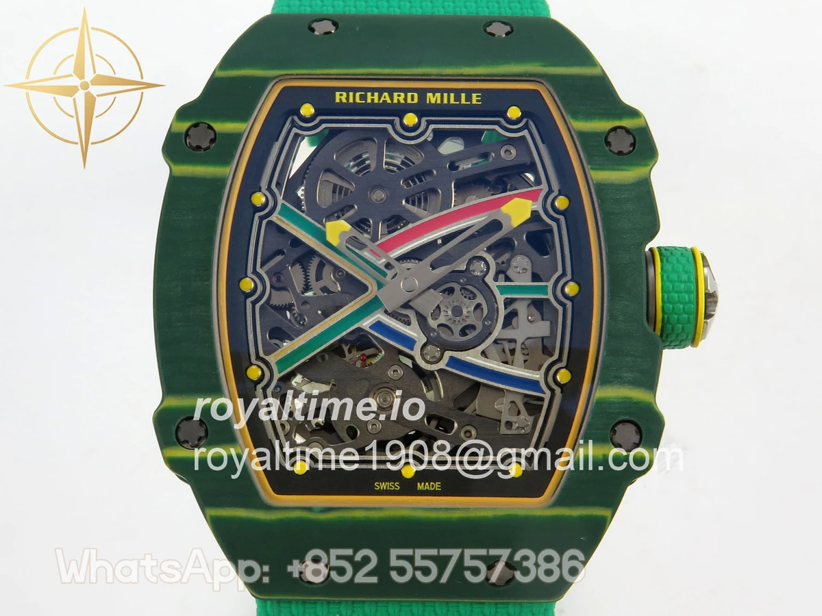 Richard Mille RM67-02 Real Green NTPT VAF Skeleton Dial On Green Nylon strap CRMA7 - Image 2