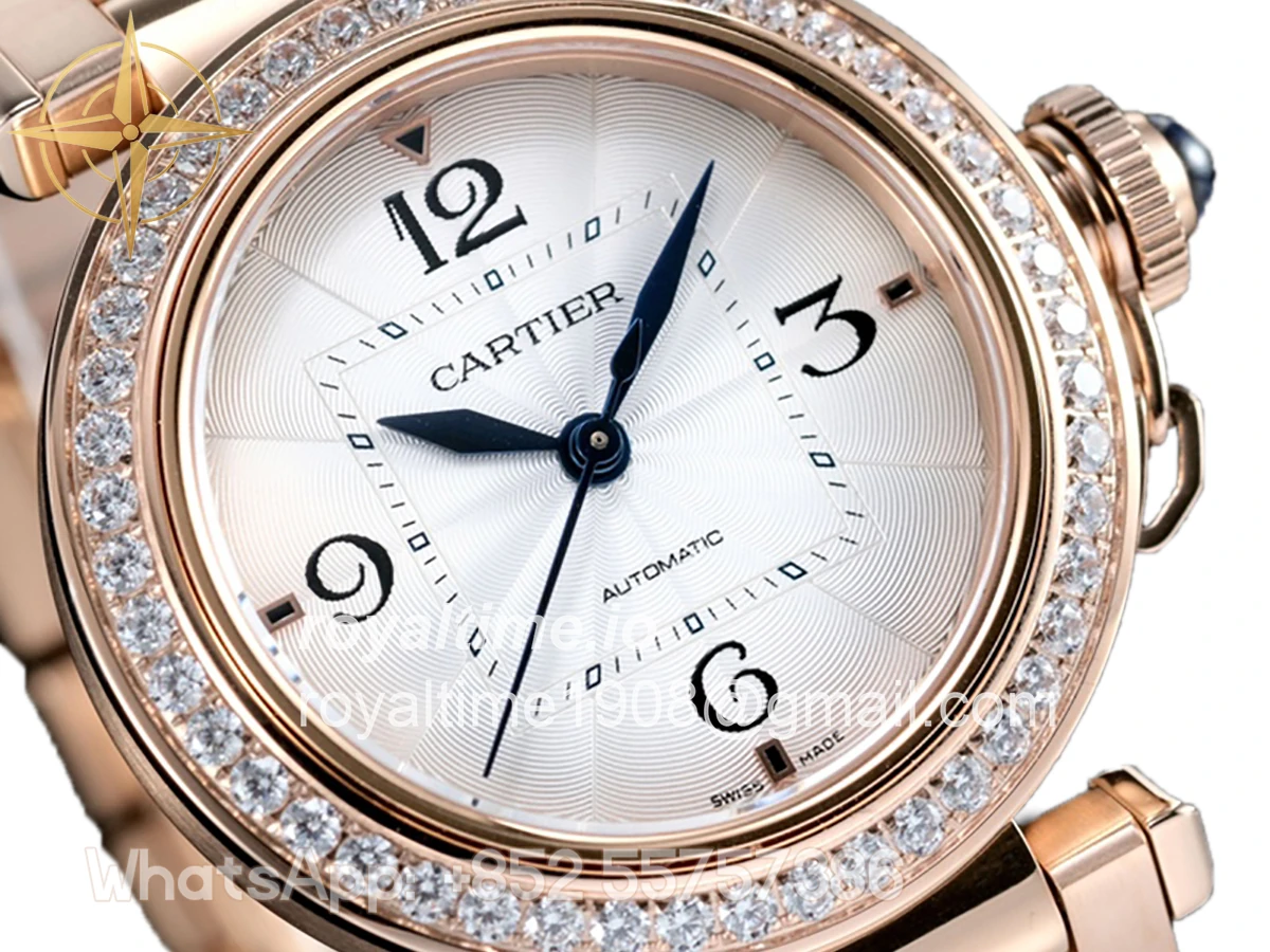 Cartier Pasha de Cartier White Dial 35mm With Diamond Bezel in Rose Gold - Image 2