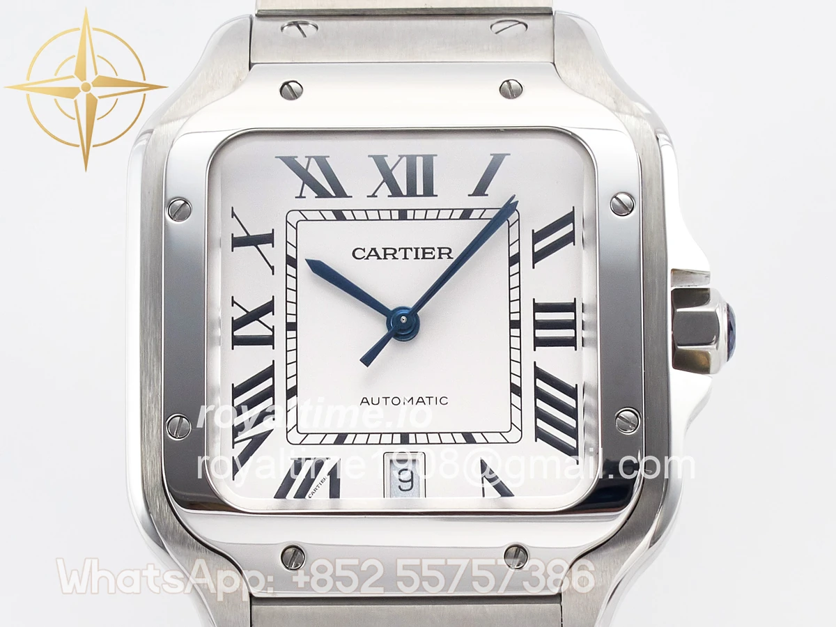 Cartier Santos de Cartier 40mm SS BVF White Dial on SS Bracelet MIYOTA 9015 - Image 2