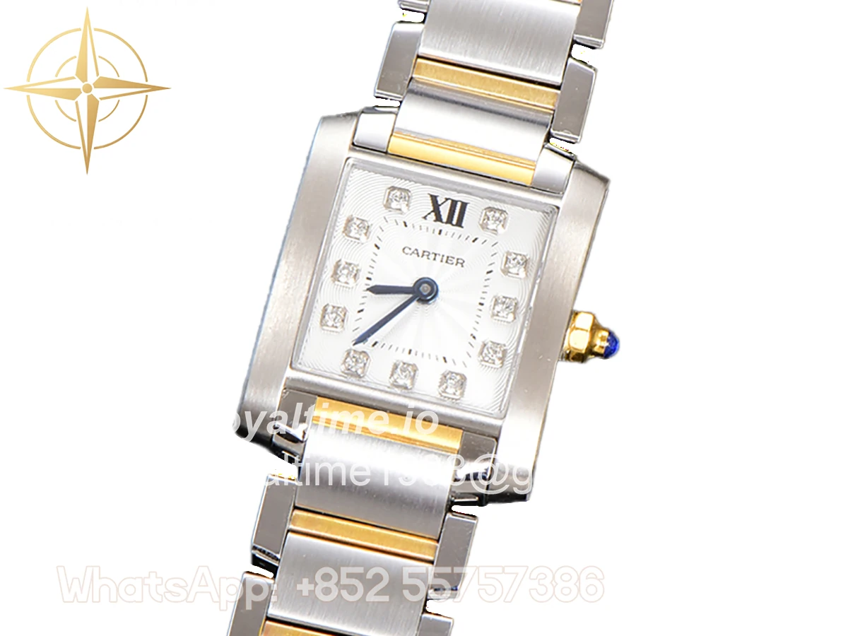 Cartier Tank Francaise Watch Small with Diamond Marker Steel/Yellow Gold - Image 2