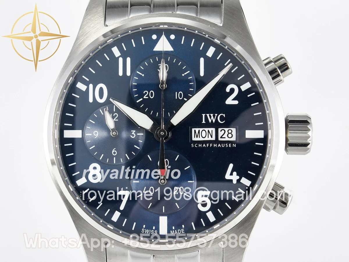 IWC Pilot’s Watch IW388102 BLSF Performance Chronograph 41mm SS Blue Dial On Stainless steel bracelet A7750 to 69385 - Image 2