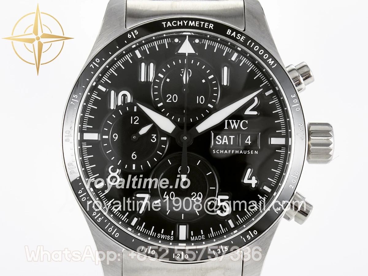 IWC Pilot’s Watch IW388307 BLSF Performance Chronograph 41mm Mercedes-AMG F1 Team SS Black Dial On Stainless steel bracelet A7750 to 69385 - Image 2