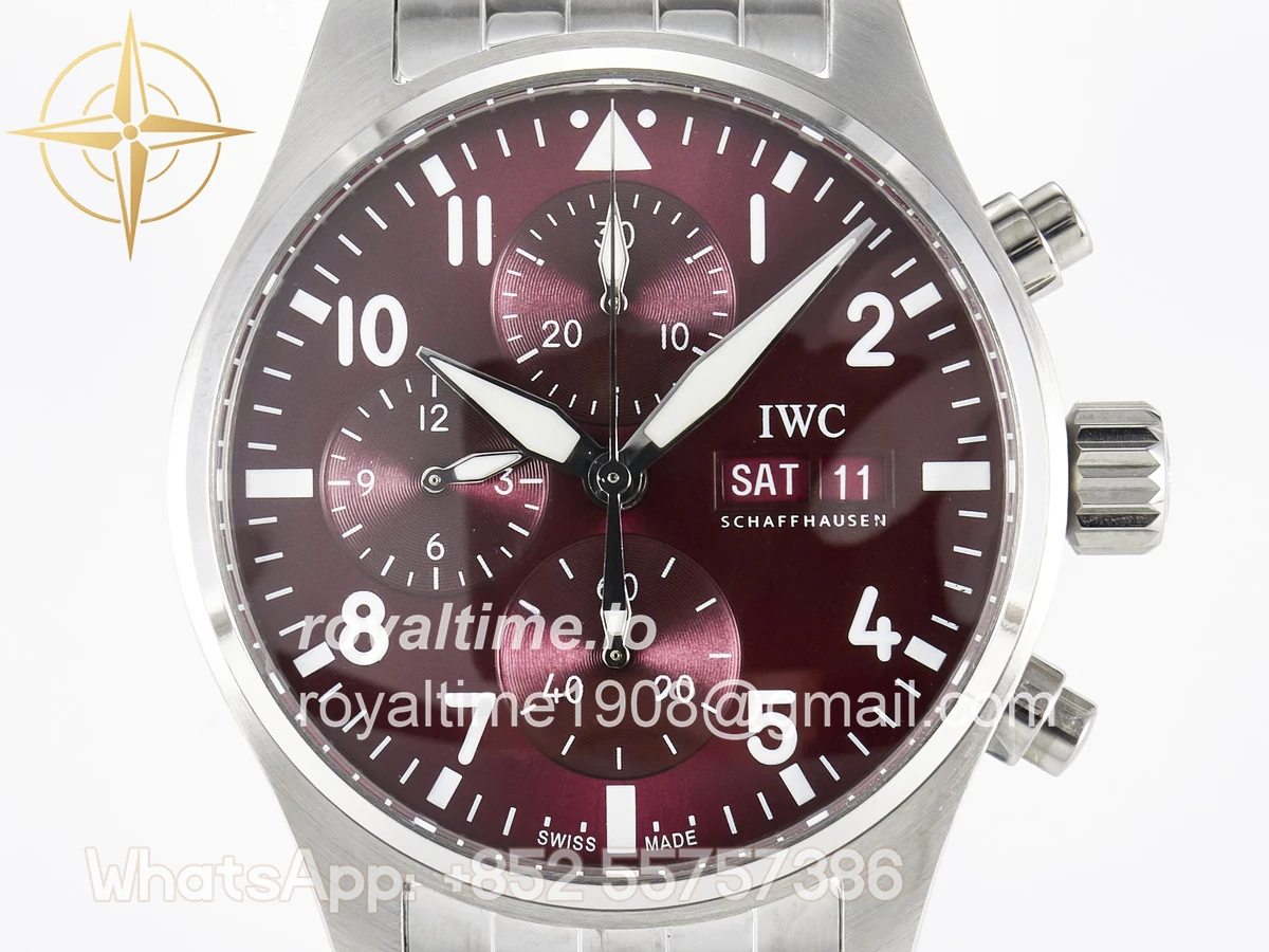 IWC Pilot’s Watch IW388107 BLSF Performance Chronograph 41mm Chinese New Year Special Edition SS Red Dial On Stainless steel bracelet A7750 to 69385 - Image 2
