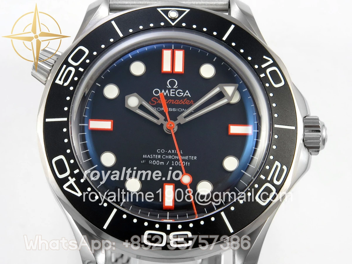 Omega Seamaster 300M Diver SS ORF Black/Orange Dial on SS Mesh Bracelet OR8806 - Image 2
