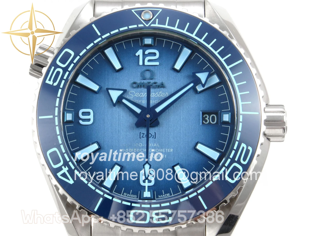Omega Seamaster 39.5mm VSF Summer Blue Dial on SS Bracelet SA8800 V4 - Image 2