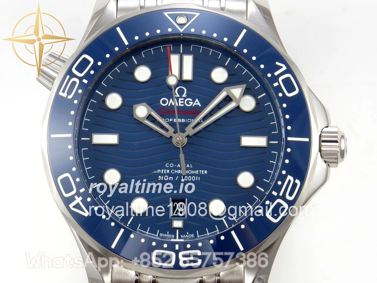 Omega Seamaster Diver 300M SS ORF Blue Ceramic Blue Dial on SS Bracelet OR8800 - Image 2