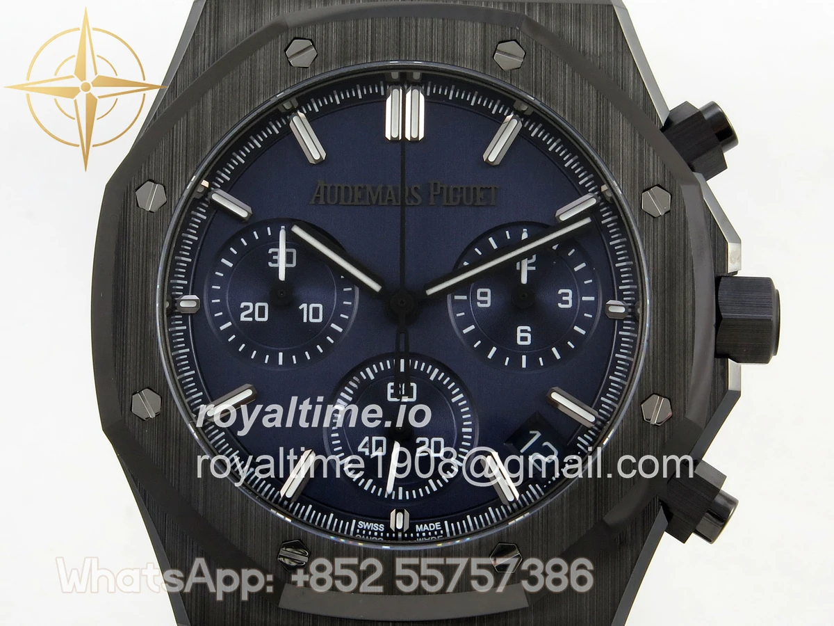 Audemars Piguet Royal Oak Chrono 26240 Black Ceramic Blue Dial APSF on Ceramic Bracelet SA4401 - Image 2