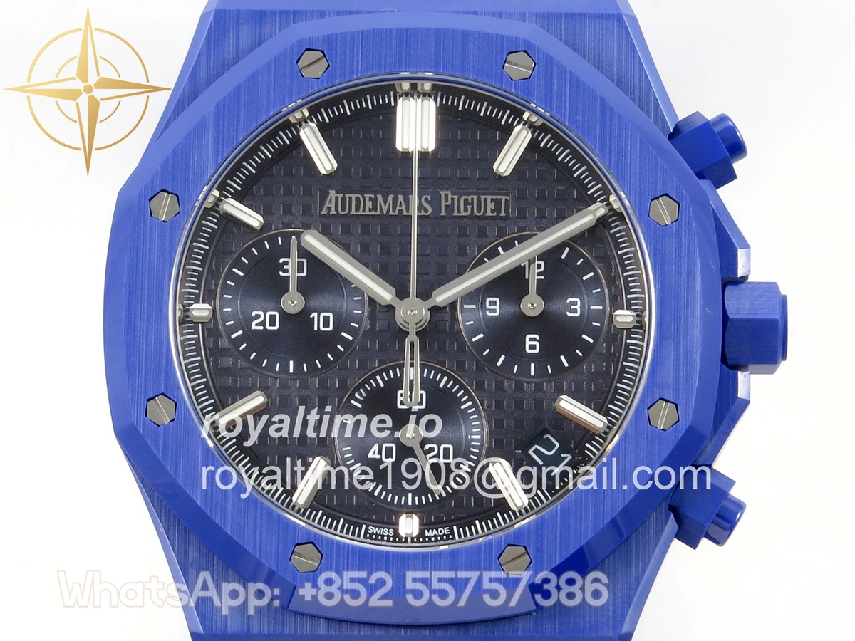 Audemars Piguet Royal Oak Chrono 26240 Blue Ceramic APSF Blue Dial On Blue Ceramic Bracelet SA4401 - Image 2