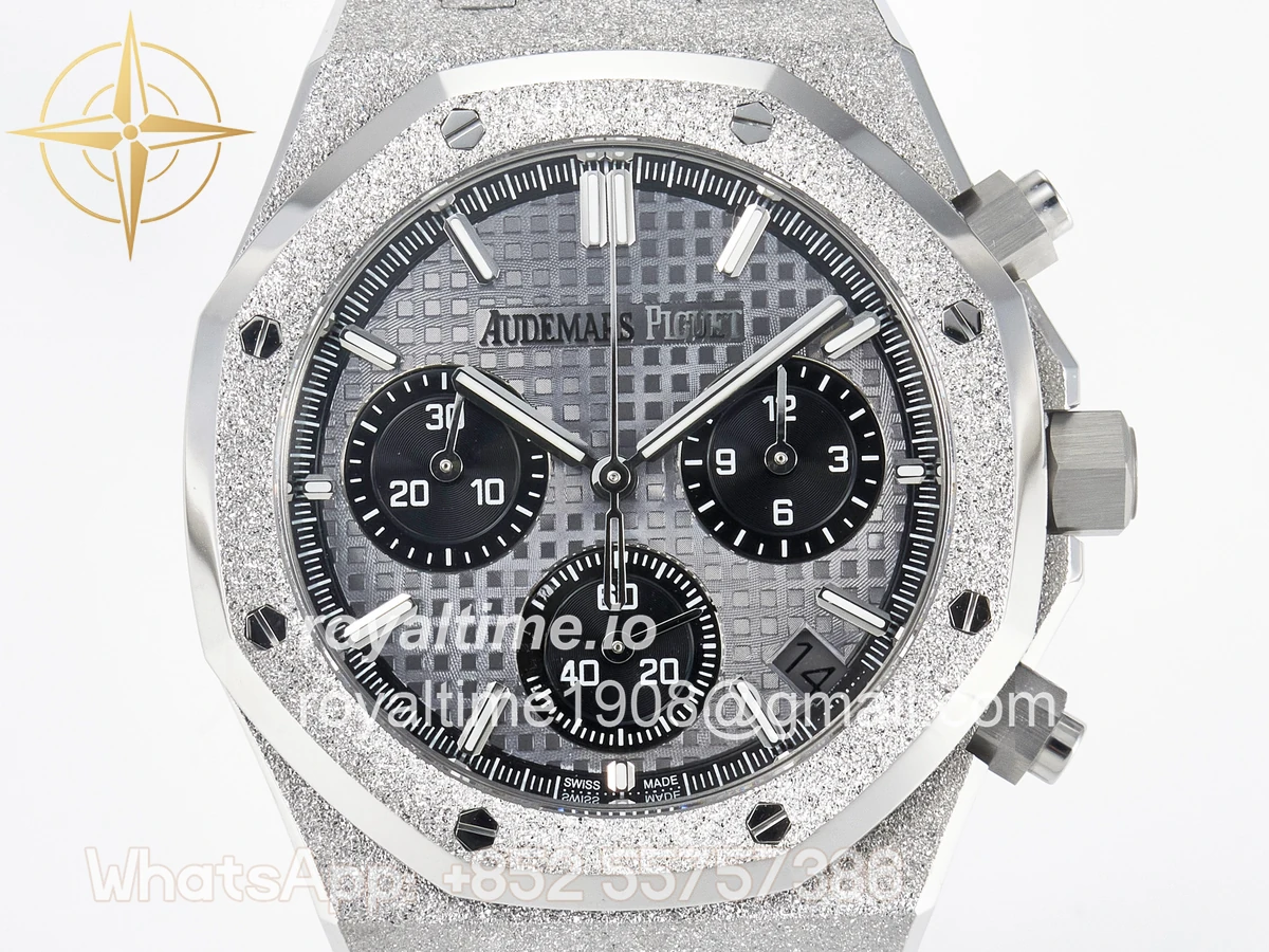 Audemars Piguet Royal Oak Chrono 26240 Frosted SS APSF Gray/Black Dial on Bracelet SA4401 - Image 2