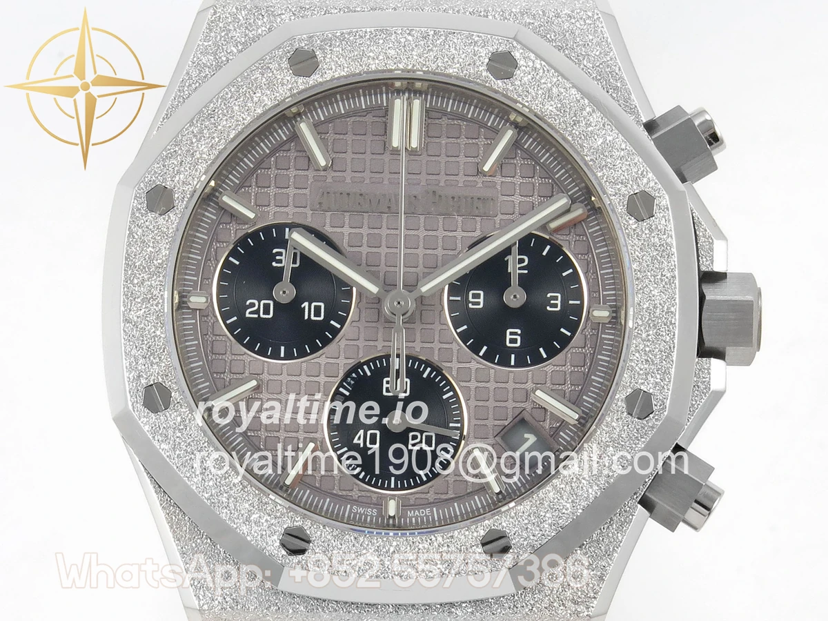 Audemars Piguet Royal Oak Chrono 26240 Frosted SS DDF Gray/Black Dial on SS Bracelet DD4401 - Image 2