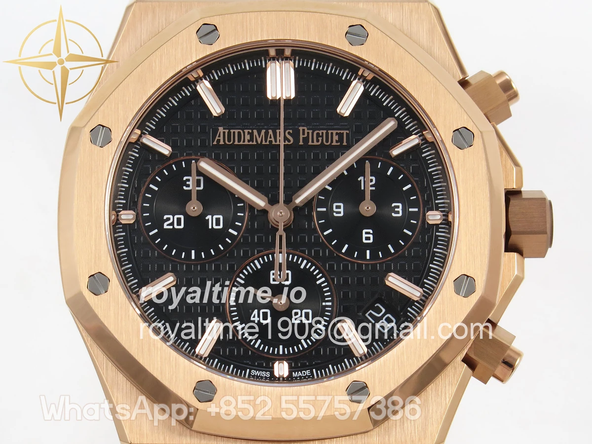 Audemars Piguet Royal Oak Chrono 26240 RG APSF Black Dial on RG Bracelet SA4401 - Image 2