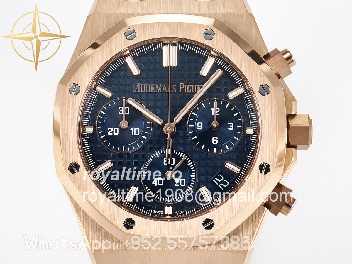 Audemars Piguet Royal Oak Chrono 26240 RG APSF Blue Dial on RG Bracelet SA4401 - Image 2