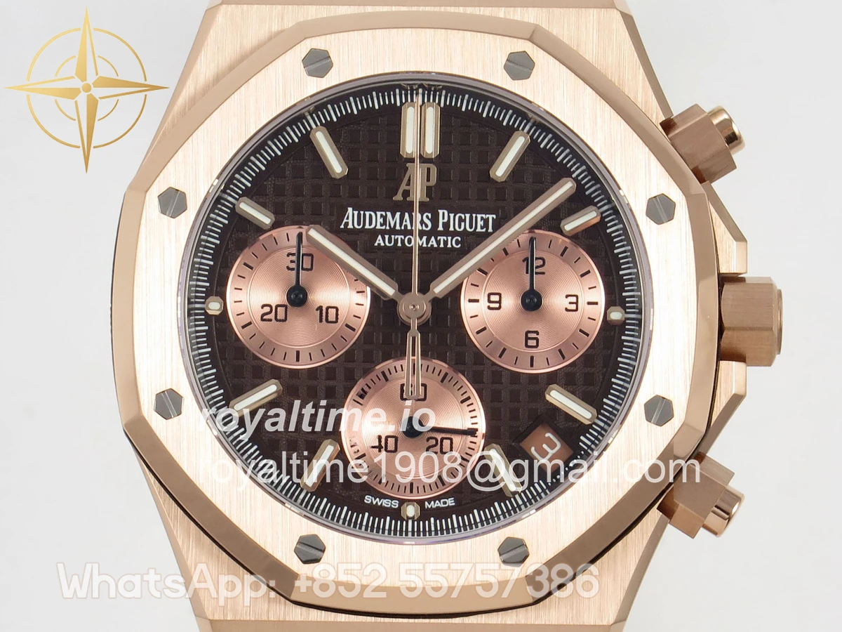 Audemars Piguet Royal Oak Chrono 26240 RG DDF Brown/RG Dial on RG Bracelet DD4401 Gain Weight (SW Dial) - Image 2