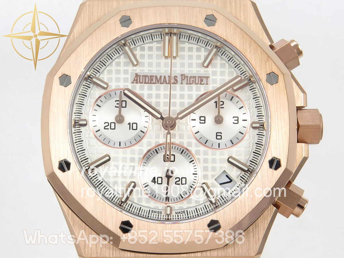 Audemars Piguet Royal Oak Chrono 26240 RG DDF Silver Dial on RG Bracelet DD4401 Gain Weight (SW Dial) - Image 2