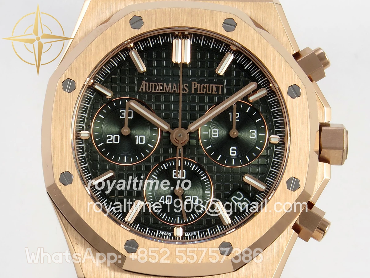 Audemars Piguet Royal Oak Chrono 26240 RG DDSF Green Dial on RG Bracelet DD4401 - Image 2