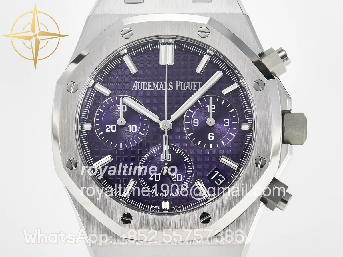 Audemars Piguet Royal Oak Chrono 26240 SS APSF Purple Dial on SS Bracelet SA4401 - Image 2