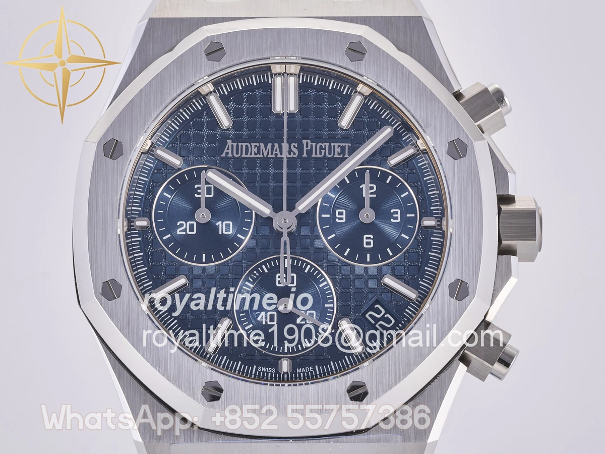 Audemars Piguet Royal Oak Chrono 26240 SS DDF Blue Dial on SS Bracelet DD4401 (50th Anniversary) - Image 2