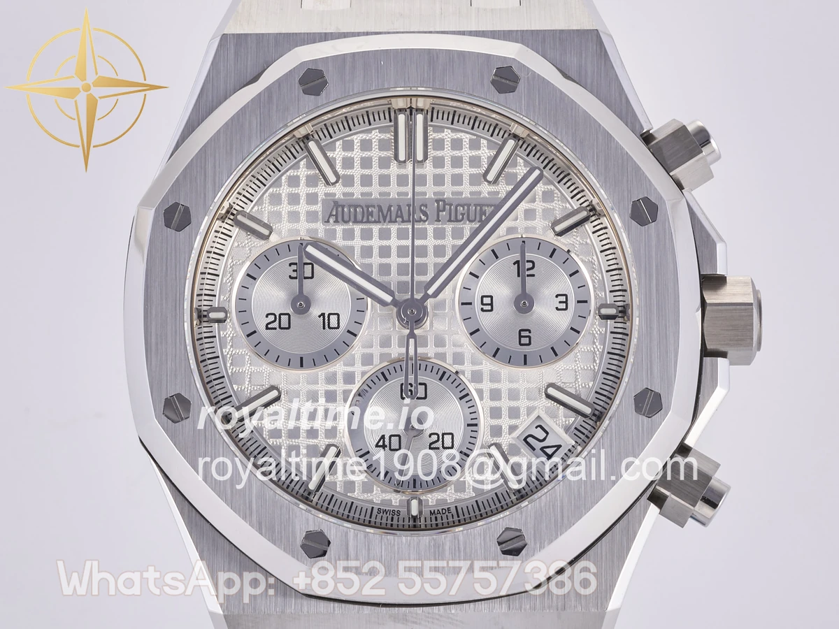 Audemars Piguet Royal Oak Chrono 26240 SS DDF Silver Dial on SS Bracelet DD4401 (50th Anniversary) - Image 2