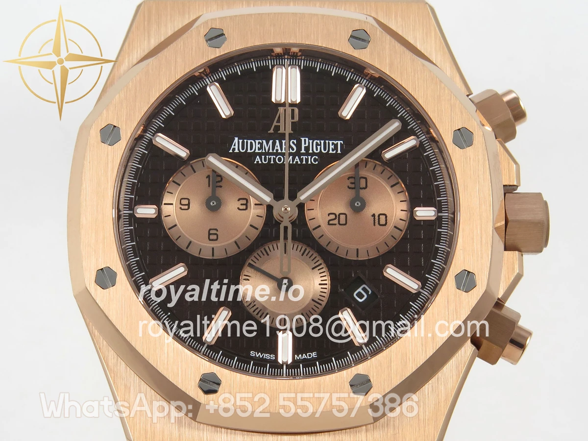 Audemars Piguet Royal Oak Chrono 26331 RG APSF Brown/RG Dial on RG Bracelet A2385 - Image 2