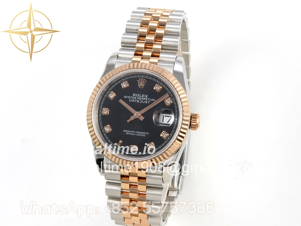 Rolex DateJust 36 126231 QF Black Diamonds Dial on Jubilee Bracelet QF3235 - Image 3