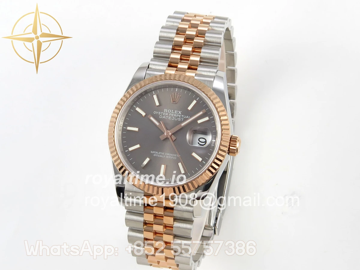 Rolex DateJust 36 126231 QF Gray Stick Dial on Jubilee Bracelet QF3235 - Image 3