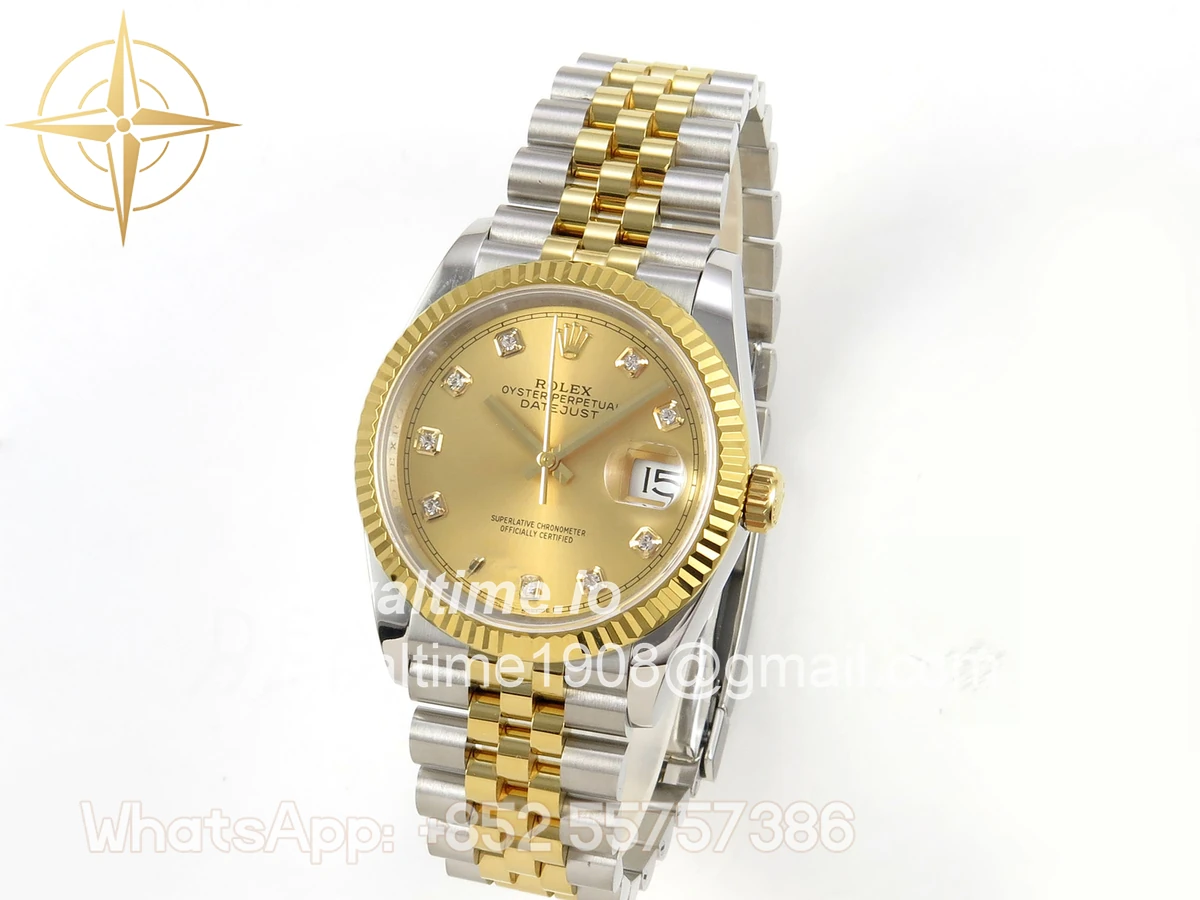Rolex DateJust 36 126233 QF YG DIamonds Dial on Jubilee Bracelet QF3235 - Image 3