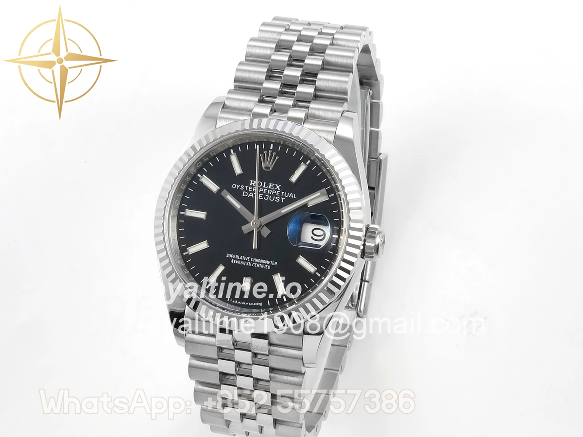 Rolex DateJust 36 126234 Clean Plus 904L Steel Black Stick Dial on Jubilee Bracelet DD3235 - Image 3