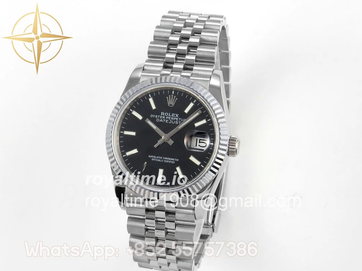 Rolex DateJust 36 126234 QF Black Stick Dial on Jubilee Bracelet QF3235 - Image 3