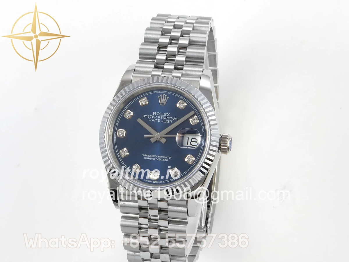 Rolex DateJust 36 126234 QF Blue Diamonds Dial on Jubilee Bracelet QF3235 - Image 3