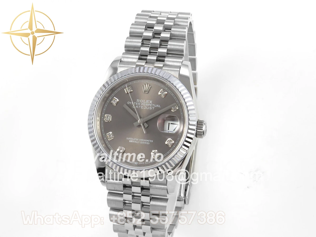 Rolex DateJust 36 126234 QF Gray Diamonds Dial on Jubilee Bracelet QF3235 - Image 3
