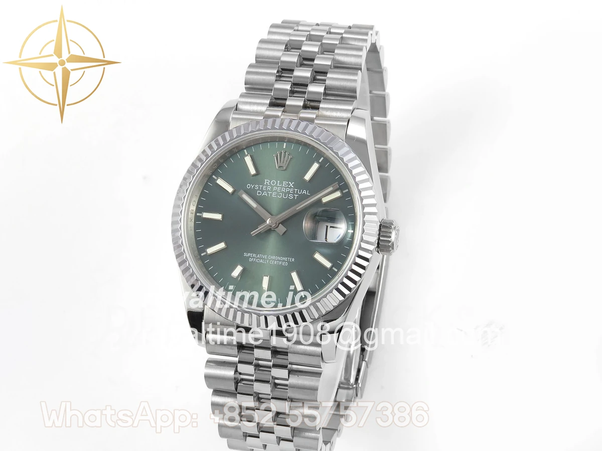 Rolex DateJust 36 126234 QF Green Stick Dial on Jubilee Bracelet QF3235 - Image 3