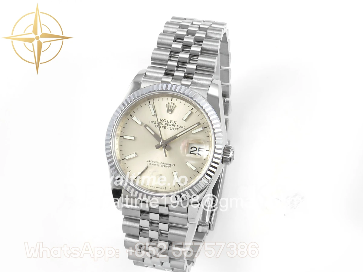 Rolex DateJust 36 126234 QF Silver Stick Dial on Jubilee Bracelet QF3235 - Image 3