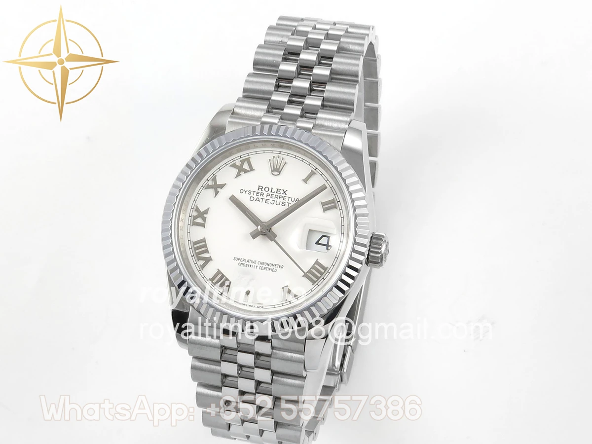 Rolex DateJust 36 126234 QF White Roman Dial on Jubilee Bracelet QF3235 - Image 3