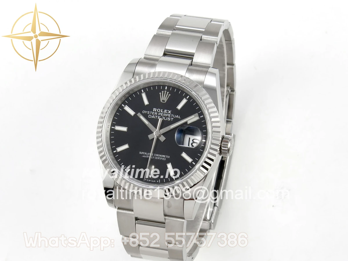 Rolex DateJust 36 SS 126234 ARF Black Stick Dial on Oyster Bracelet DD3235 - Image 3