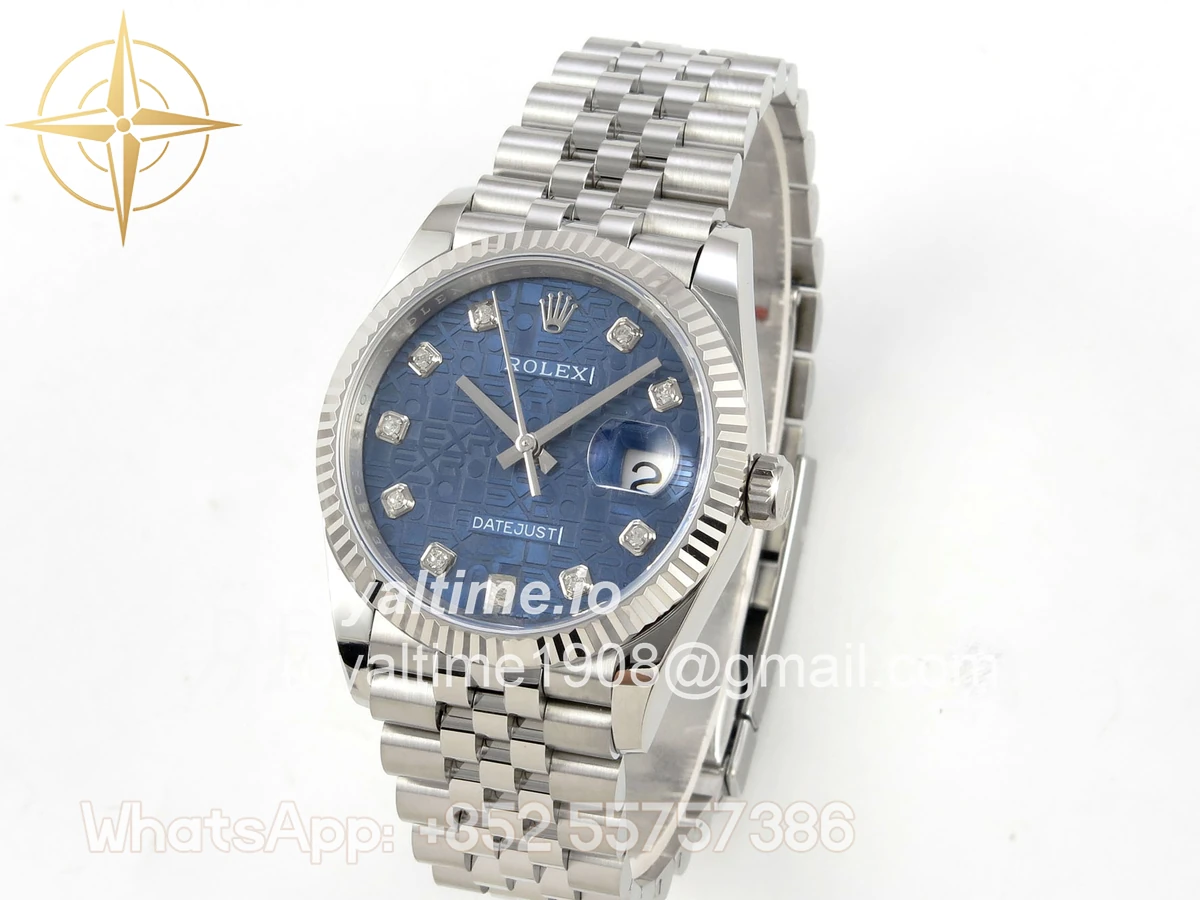 Rolex DateJust 36 SS 126234 ARF Blue Computer Diamonds Dial on Jubilee Bracelet DD3235 - Image 3