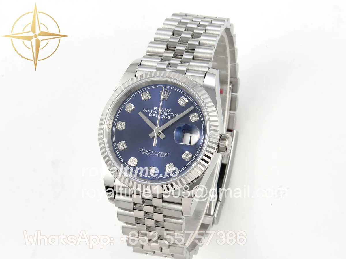 Rolex DateJust 36 SS 126234 ARF Blue Diamonds Dial on Jubilee Bracelet DD3235 - Image 3