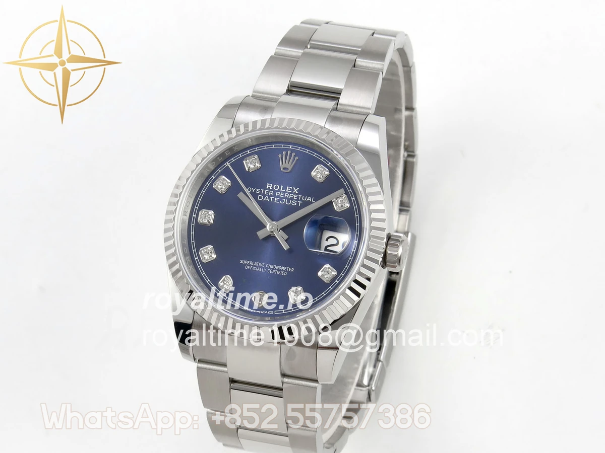 Rolex DateJust 36 SS 126234 ARF Blue Diamonds Dial on Oyster Bracelet DD3235 - Image 3