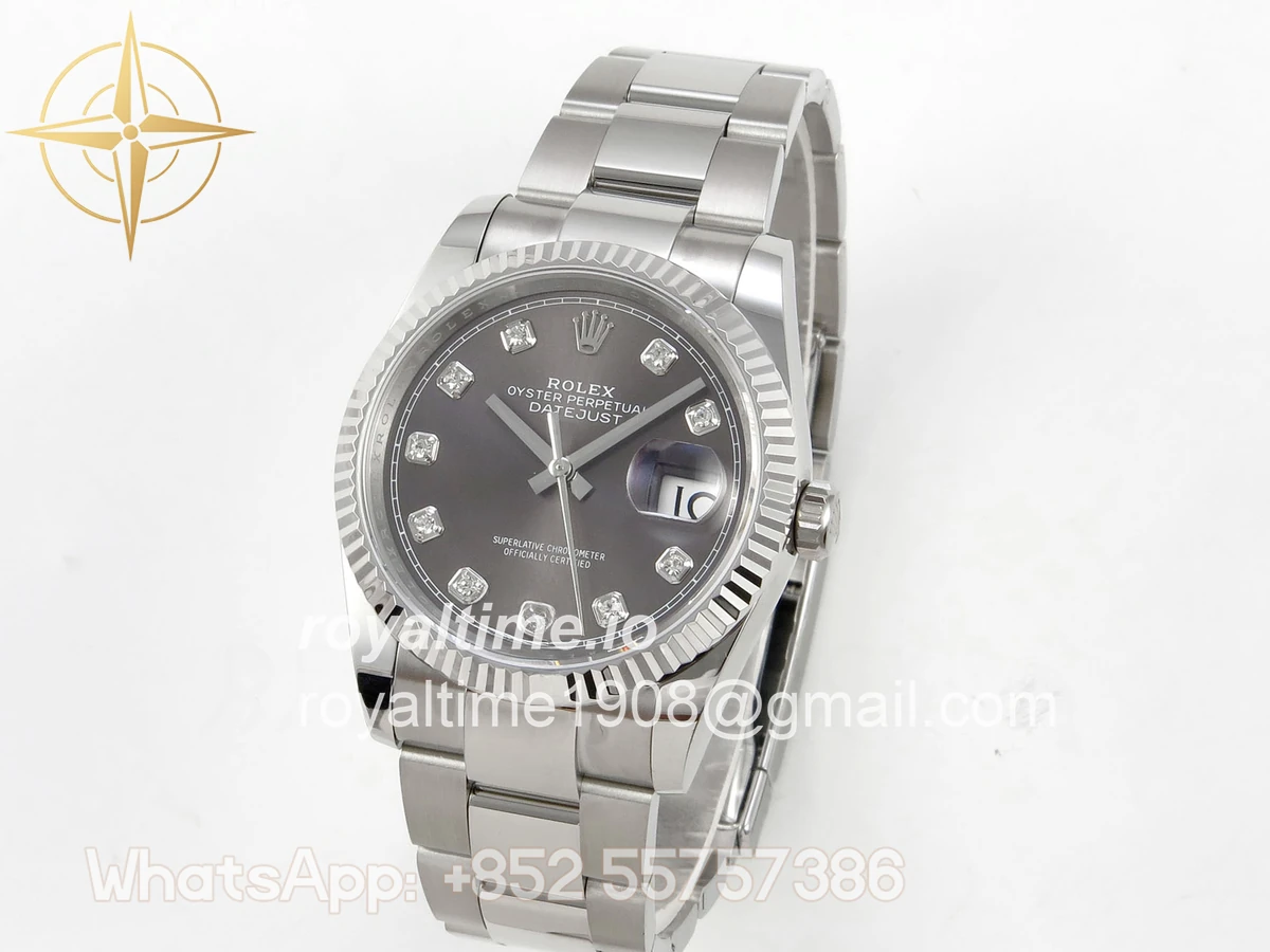 Rolex DateJust 36 SS 126234 ARF Gray Diamonds Dial on Oyster Bracelet DD3235 - Image 3