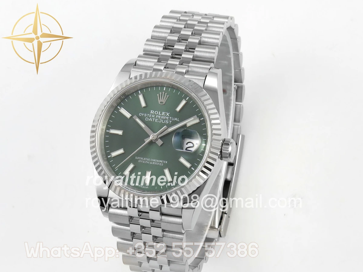 Rolex DateJust 36 SS 126234 ARF Green Stick Dial on Jubilee Bracelet DD3235 - Image 3