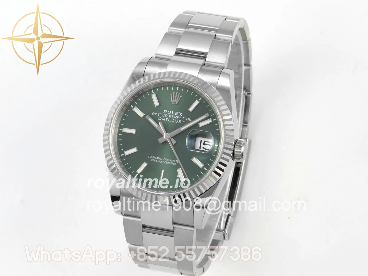 Rolex DateJust 36 SS 126234 ARF Green Stick Dial on Oyster Bracelet DD3235 - Image 3