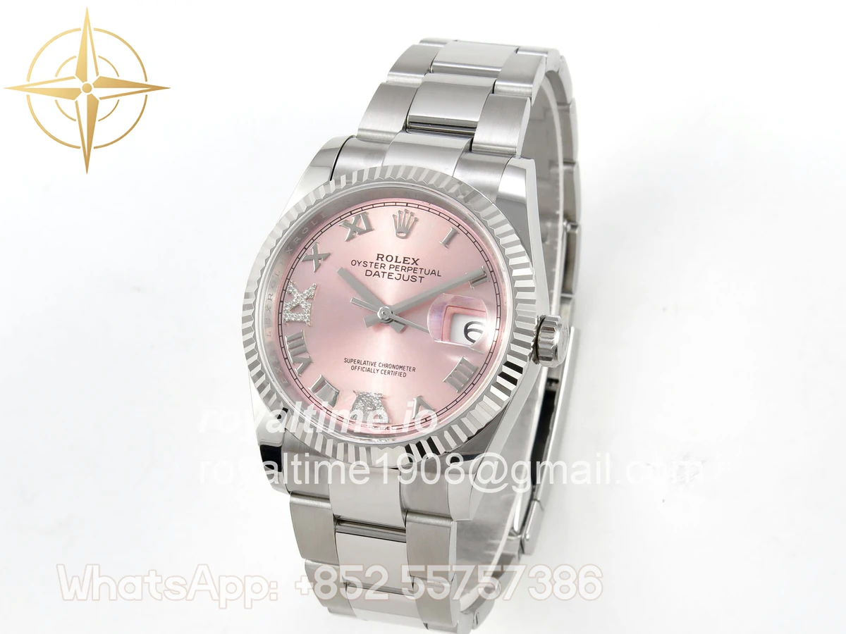 Rolex DateJust 36 SS 126234 ARF Pink Roman Dial on Oyster Bracelet DD3235 - Image 3