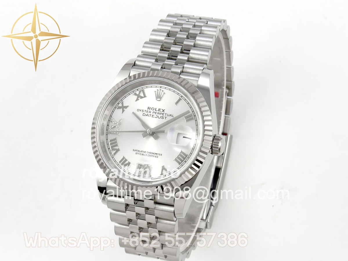 Rolex DateJust 36 SS 126234 ARF Silver Diamond Roman Dial on Jubilee Bracelet DD3235 - Image 3