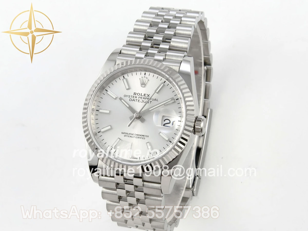 Rolex DateJust 36 SS 126234 ARF Silver Stick Dial on Jubilee Bracelet DD3235 - Image 3