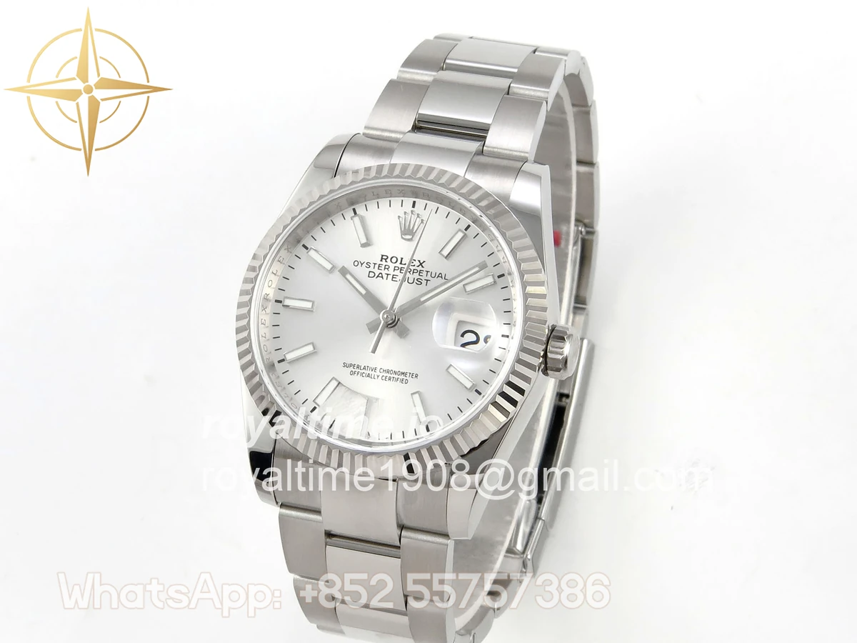 Rolex DateJust 36 SS 126234 ARF Silver Stick Dial on Oyster Bracelet DD3235 - Image 3