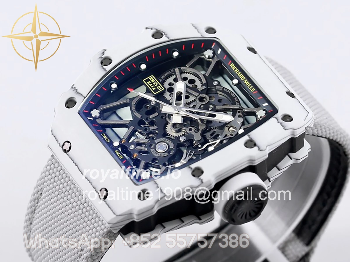 Richard Mille RM 035-01 Rafael Nadal White NTPT on White Nylon Strap - Image 3