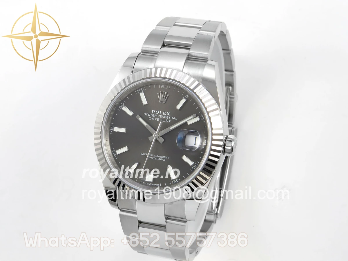 Rolex DateJust 41 126334 904L SS SCF Gray Dial on Oyster Bracelet VR3235 - Image 3