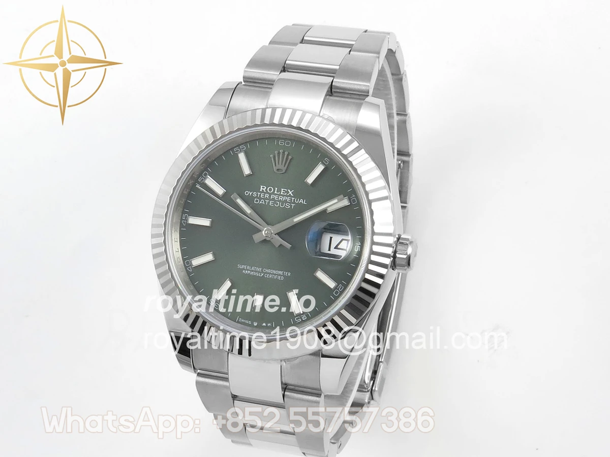 Rolex DateJust 41 126334 904L SS SCF Green Dial on Oyster Bracelet VR3235 - Image 3
