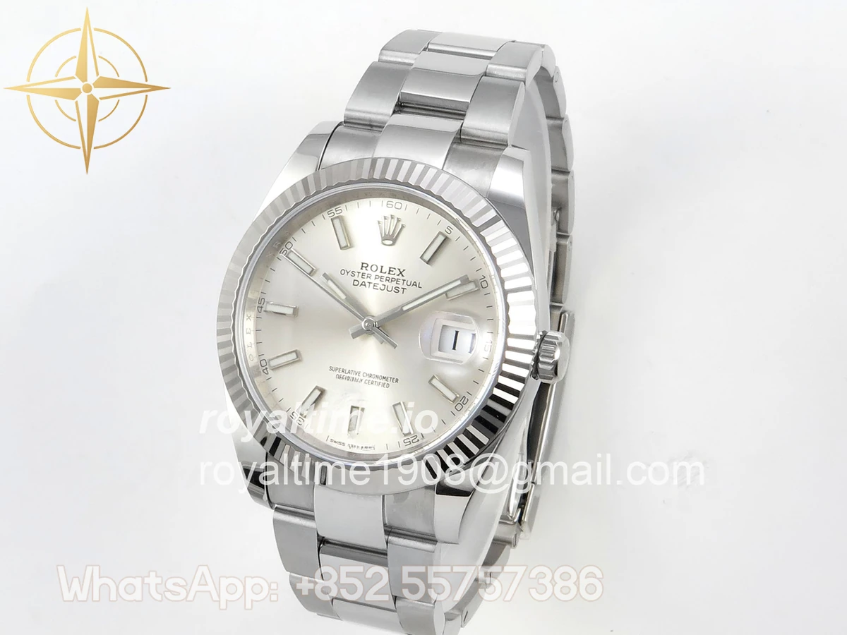 Rolex DateJust 41 126334 904L SS SCF Sliver Dial on Oyster Bracelet VR3235 - Image 3